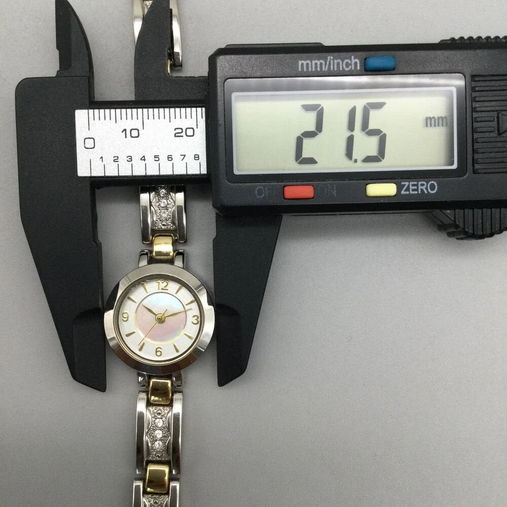 Christian Benet Womens Watch 22mm White MOP Dial Two Tone New Battery 7.25